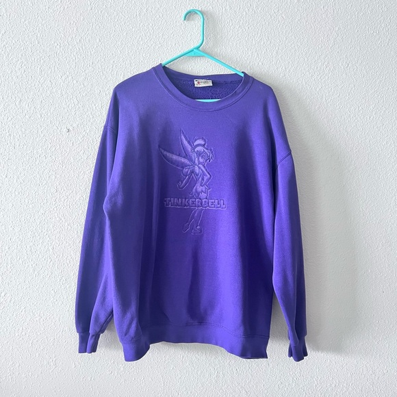 Tinkerbell Crewneck Pullover Sweatshirt Hoodie Tinker Bell Fairy Disney vintage - Picture 1 of 8
